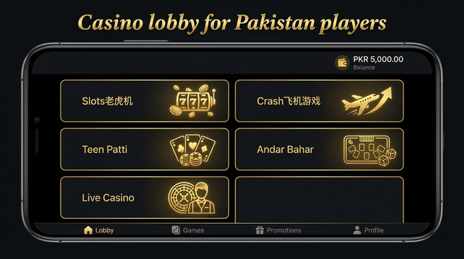 Lobby view of lucky aviator for Pakistan users - 4